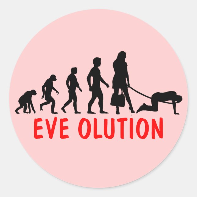 Adesivo Redondo Evolução das mulheres (Frente)