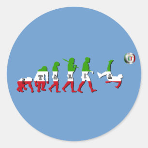 Adesivo Redondo Evolução de presentes italianos de Italia Calcio