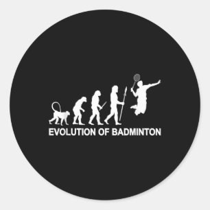 Adesivo Redondo Evolução do Badminton