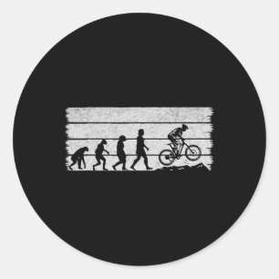 Adesivo Redondo Evolução do Ciclismo de Bicicleta Mountain Biking 