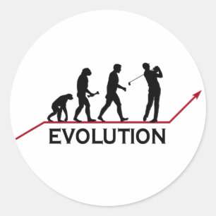 Adesivo Redondo Evolução do golfe