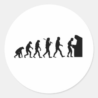 Adesivo Redondo Evolução do Homem
