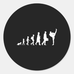 Adesivo Redondo Evolução Do Kickboxing