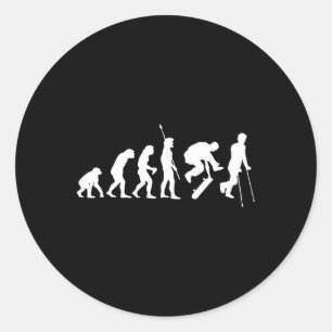 Adesivo Redondo Evolução do Skate Manobras de Skate Truques C