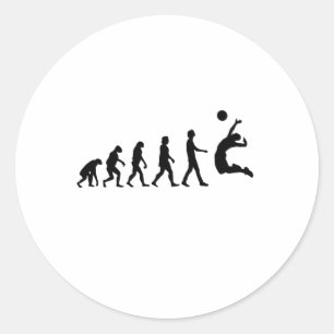 Adesivo Redondo Evolução do Voleibol