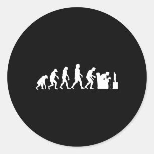 Adesivo Redondo Evolução Engraçada Retro Jogo Jogador de Vídeo Gif