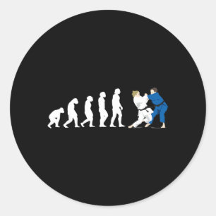 Adesivo Redondo Evolução Judô Judoca Taekwondo Caratê Aikido