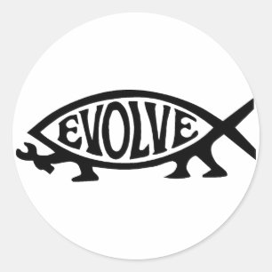 Adesivo Redondo Evoluir Peixe