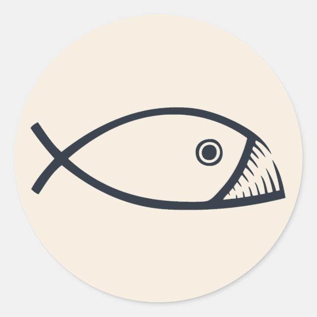 Adesivo Redondo Evolution Fish (Frente)