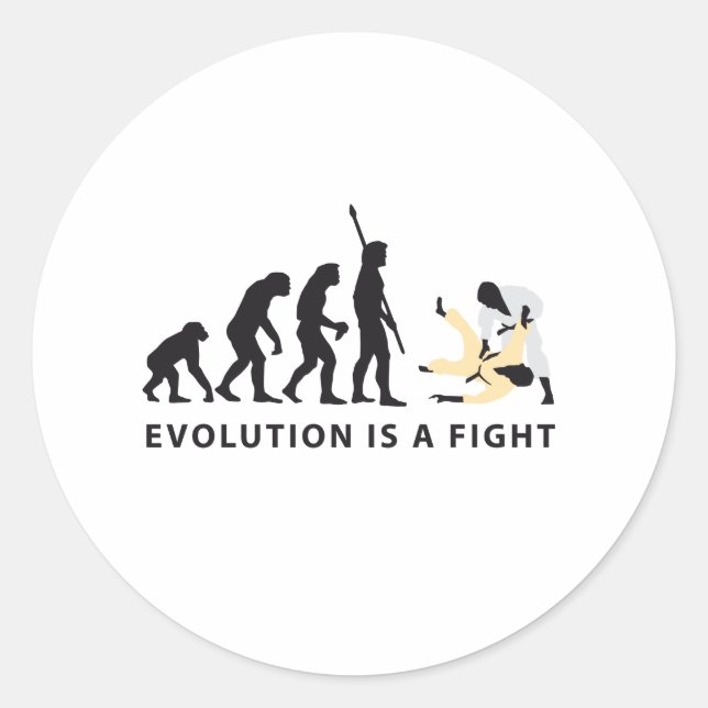 Adesivo Redondo evolution judo (Frente)