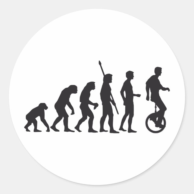 Adesivo Redondo evolution unicycle (Frente)