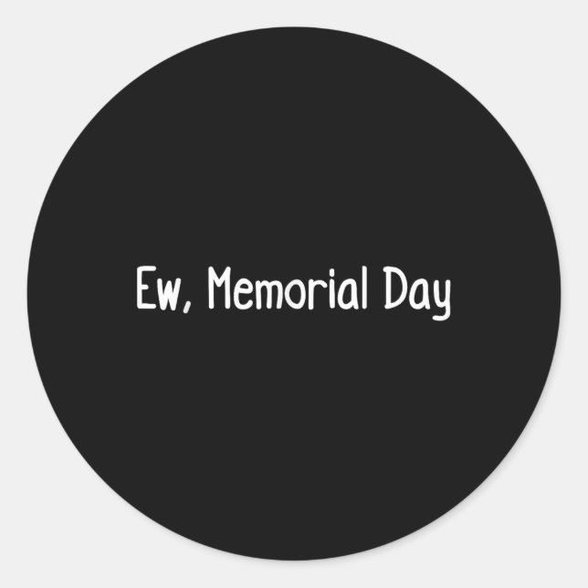 Adesivo Redondo Ew, Dia do Memorial (Frente)