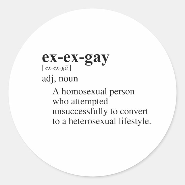 ADESIVO REDONDO EX-EX-GAY (Frente)