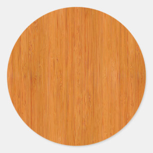 Adesivo Redondo Exame Amber Bamboo Wood Grain