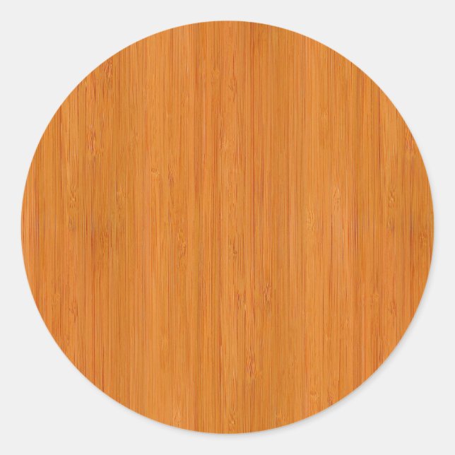 Adesivo Redondo Exame Amber Bamboo Wood Grain (Frente)