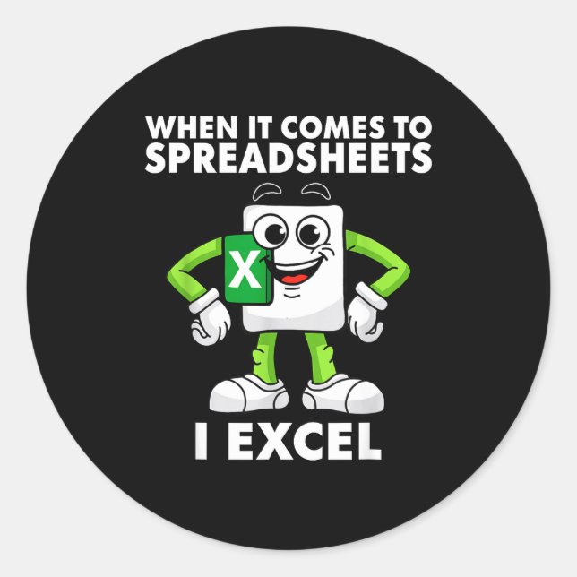 Adesivo Redondo Excel Coworker Birthday Employee Farewell Goodbye  (Frente)