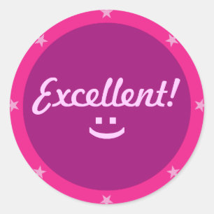 Adesivo Redondo Excelente 2 - Teacher Sticker Series