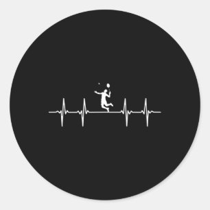 Adesivo Redondo Excelente Badminton Heartbeat Dift Shuttle