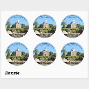 Adesivo Redondo Excelente Capitão Lighthouse, TC Round Sticker