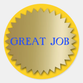 Adesivo Redondo Excelente Cargo Estudante Personalizado Medalhões