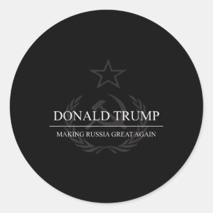 Adesivo Redondo Excelente contra o Fazer da Rússia novamente Engra