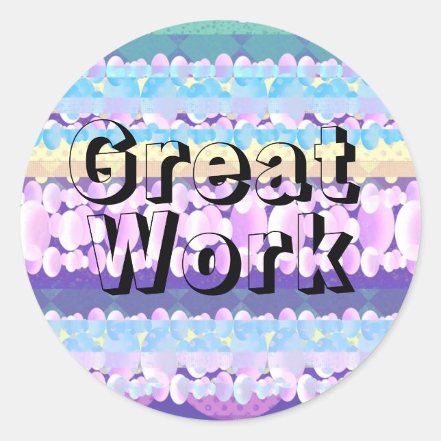 Adesivo Redondo Excelente de Estudante Clássico Round Sticker (Frente)