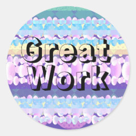 Adesivo Redondo Excelente de Estudante Clássico Round Sticker