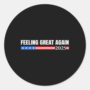 Adesivo Redondo Excelente de sensação incrível novamente Trump 202