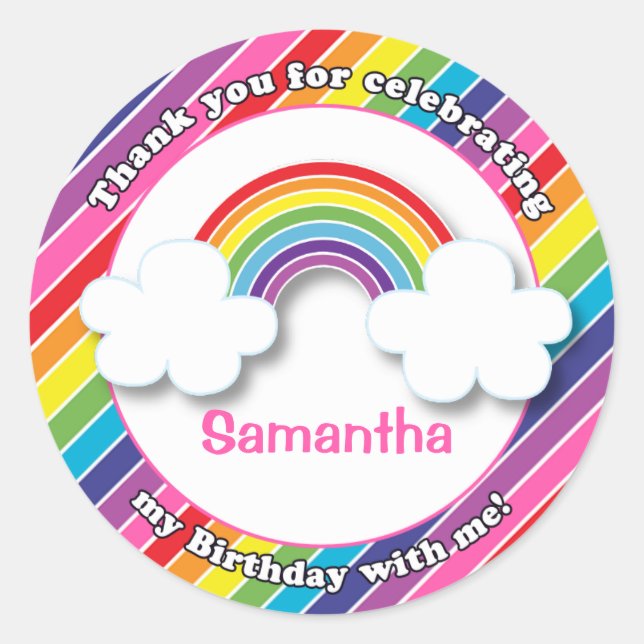 Adesivo Redondo Excelente de última hora crianças festas obrigado  (Frente)