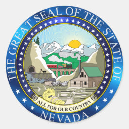Adesivo Redondo Excelente do Estado de Nevada
