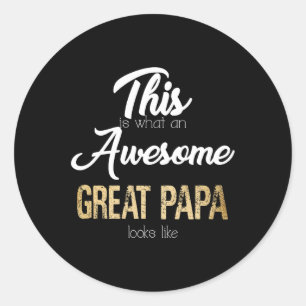 Adesivo Redondo Excelente Fantástico Papa Excelente Especial Avô