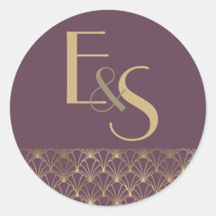 Adesivo Redondo Excelente Gatsby art deco elegante do casamento St