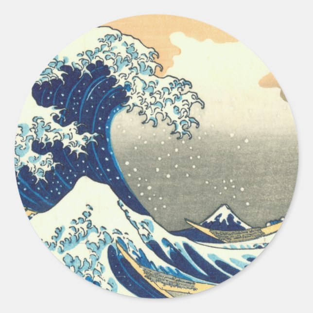 Adesivo Redondo Excelente Hokusai (Frente)