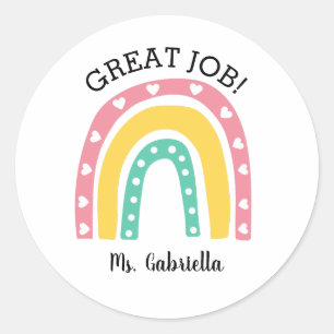 Adesivo Redondo Excelente Job Rainbow