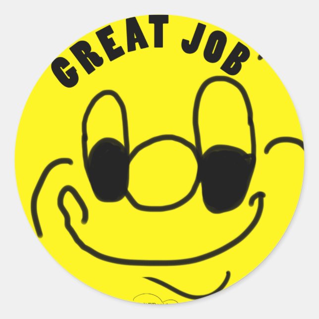 Adesivo Redondo Excelente Job Sticker (Frente)