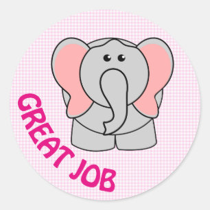 Adesivo Redondo Excelente Job Student Sticker