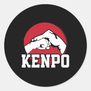Adesivo Redondo Excelente Kenpo Karate Fist Design Marcial Ar Japo