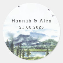 Excelente Lake Envelope Stickers