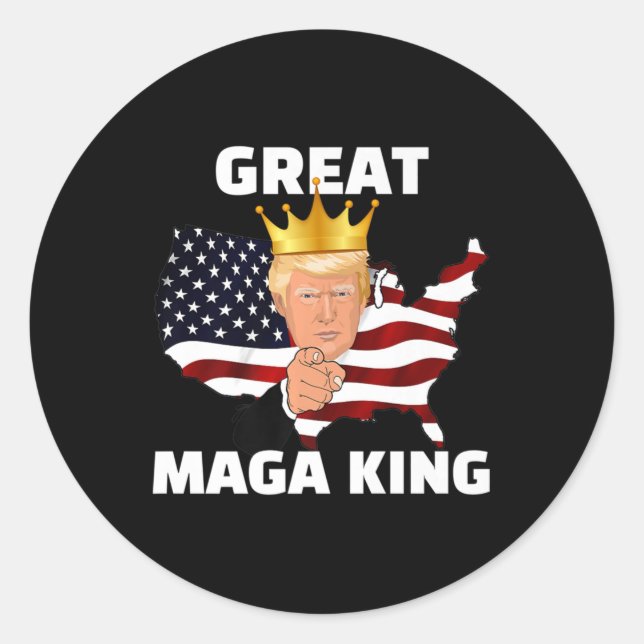 Adesivo Redondo Excelente MAGA King (Frente)