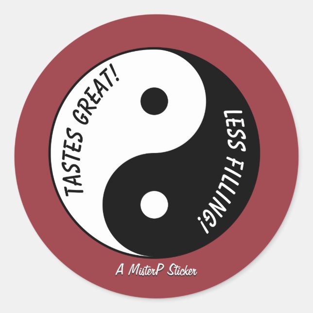 Adesivo Redondo Excelente/Menos enchimento - Um MisterP Sticker (Frente)