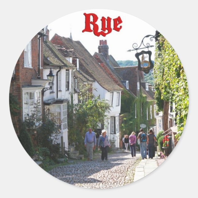 Adesivo Redondo Excelente! Rye England (Frente)