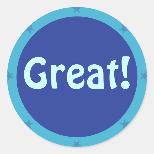 Adesivo Redondo Excelente - Teacher Sticker Series (Frente)