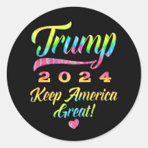 Excelente Trump 2024 Rainbow Tie Dye Keep America