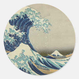 Adesivo Redondo Excelente Wave de Kanagawa