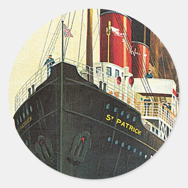 Adesivo Redondo Excelente Western Rail - Para a Irlanda (Frente)