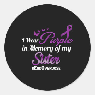 Adesivo Redondo Excesso De Sobredosagem Eu Visto Roxo Para Minha I