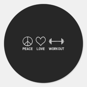 Adesivo Redondo Exercício de Paz Amor Feminino Frase Motivacional