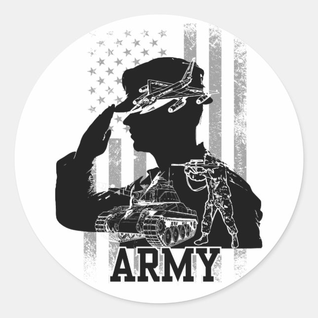Adesivo Redondo Exército (Frente)