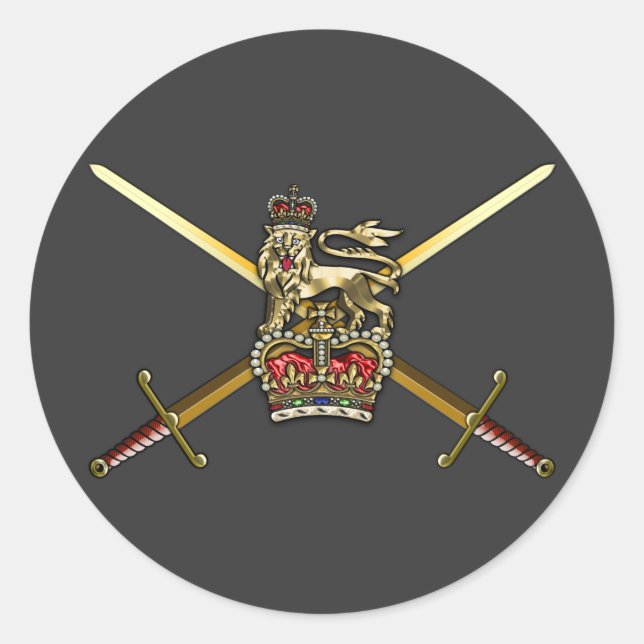 Adesivo Redondo Exército Britânico (Frente)
