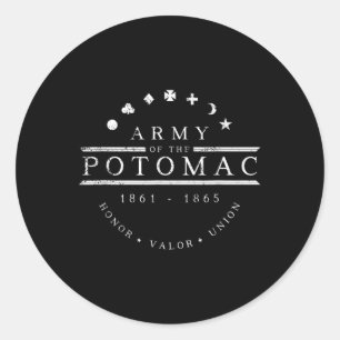Adesivo Redondo Exército Da União Da Guerra Civil De Potomac
